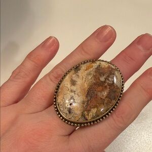 Artisan Earthy Jaspar  Stone Ring